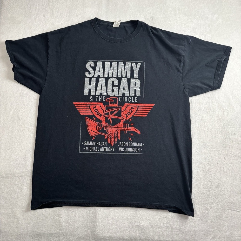 Sammy Hagar & The Circle Tour 2021 Black Short Sleeve Graphic‎ Shirt Men's XL